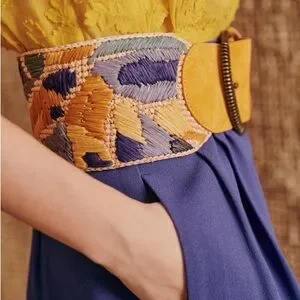 Sezane | Accessories | Nwt Sezane Carlie Yellow And Blue  display picture 3